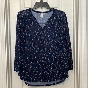 Women’s H&M Long Sleeved Floral Blouse